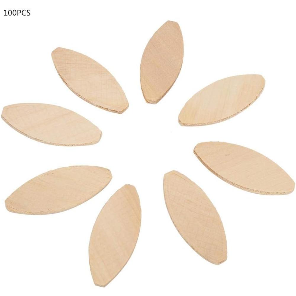Akozon Wood Biscuits 0# 10# 20# 100pcs Bag Wood Joining Biscuits Wood Board Docking Tool(20#)