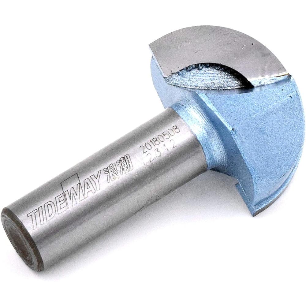 AKZYTUE 1-3/8-Inch Cutter Diameter, 1/2-inch Straight Shank, Tungsten Steel Core Box Router Bit for Handheld Table Mounted and CNC Rout