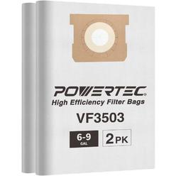 Generic POWERTEC 75016 Filter Bags for Ridgid VF3503 6-9 Gal Wet Dry Vacuum, 2PK