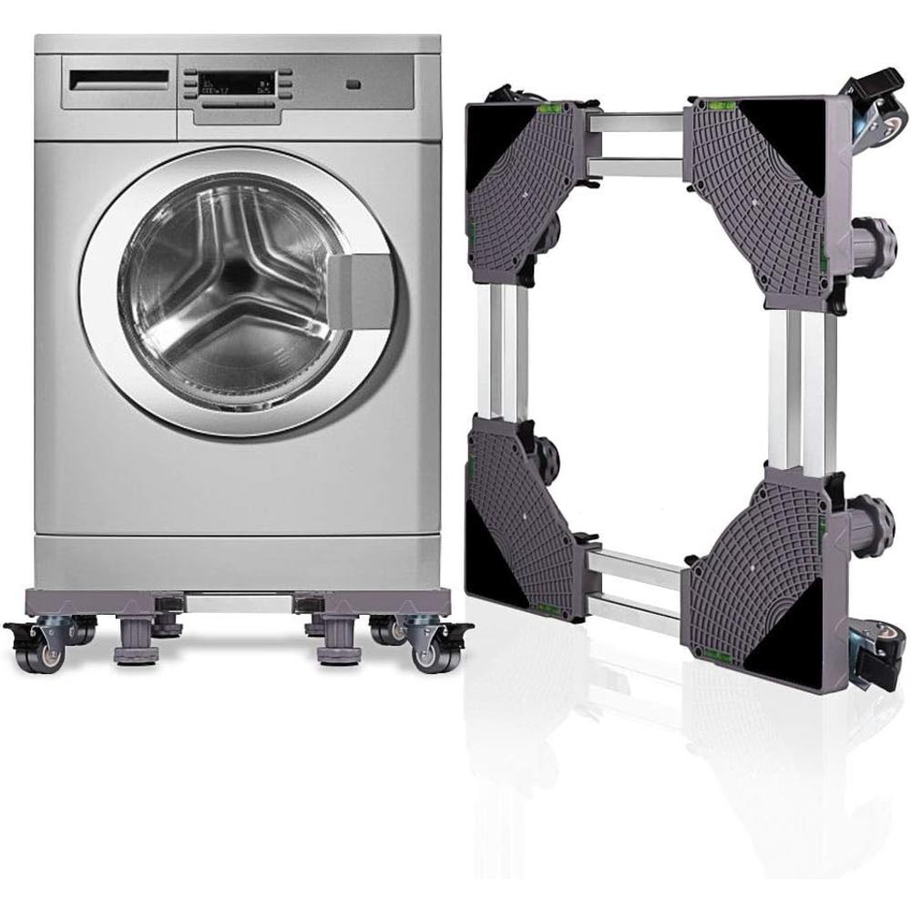 SEEYE Mini Fridge Stand Washing Machine Pedestal Universal Adjustable Base Portable Appliance Dolly Multi-functional Mobile Stand Dou