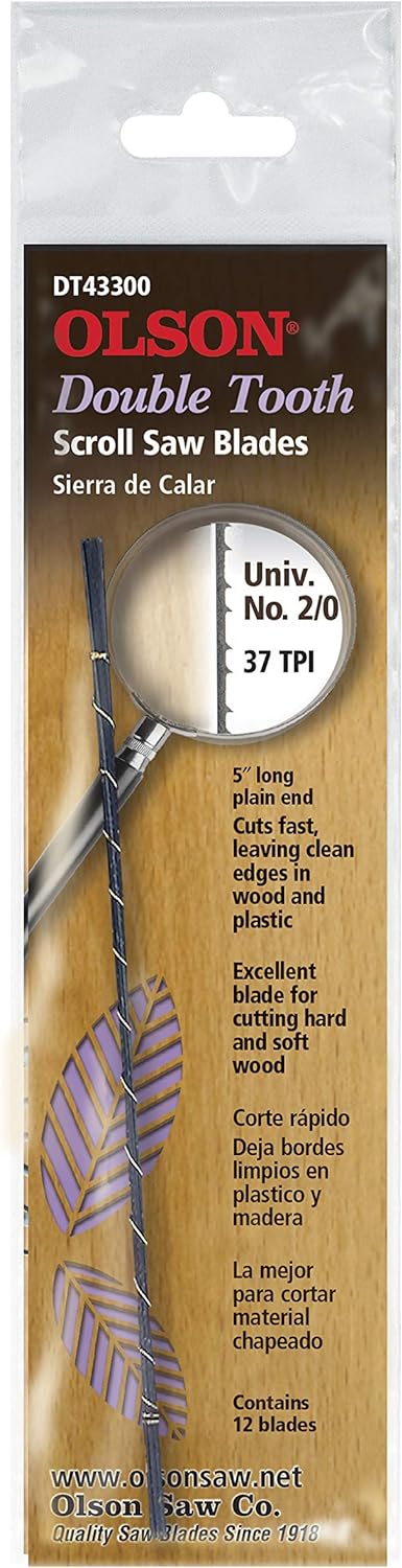 Blackstone Industries, LLC Olson Saw DT43300 0.023 by 0.011-Inch 37 TPI Double Tooth Scroll Saw Blade