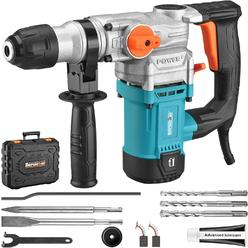 Berserker 1-1/8" SDS-Plus Rotary Hammer Drill with Safety Clutch,9 Amp 3 Functions Corded Rotomartillo for Concrete - Including 3 Dr