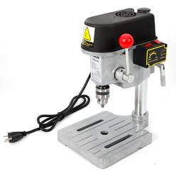 loyalheartdy Electrical Bench Drill, 340W 3-Speed Drill Press Bench, Electric Bench Drill Press Stand, Open Hole Milling Machine Portable Dr