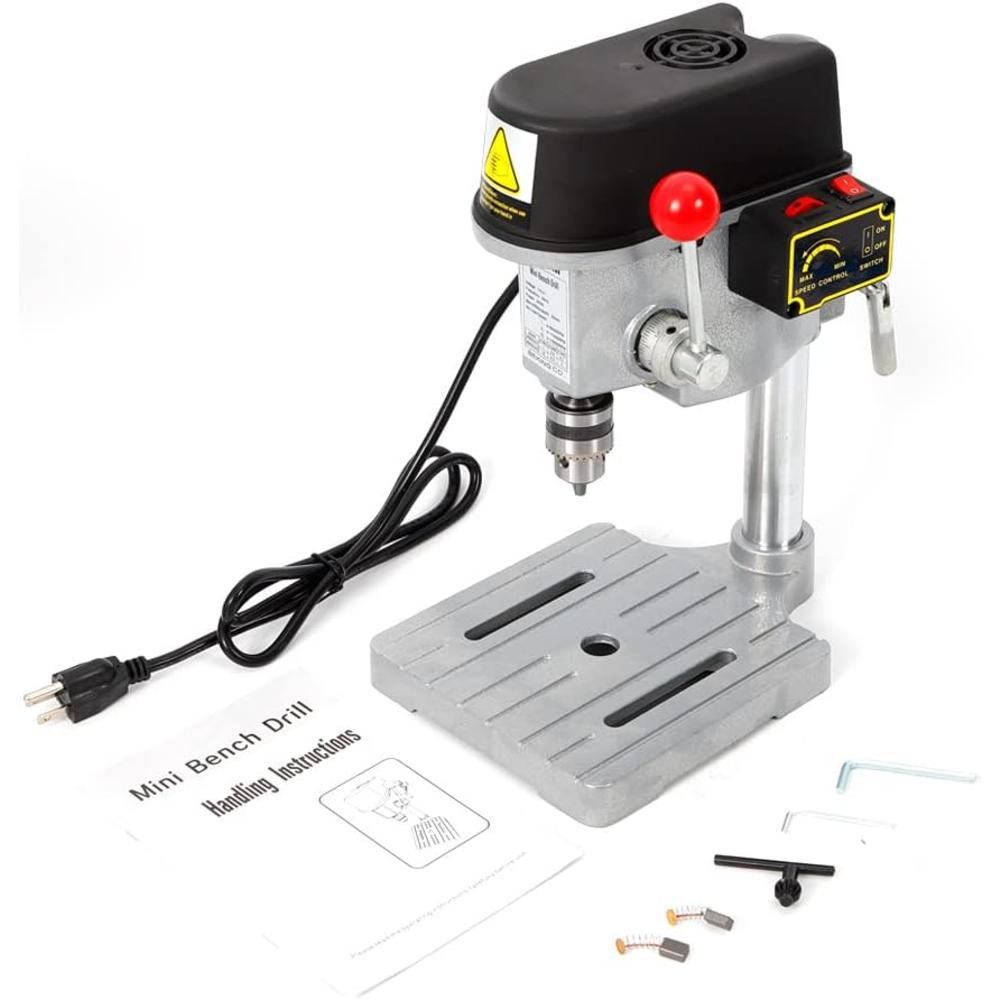 loyalheartdy Tabletop Drilling Machine, Electric Bench Mini Drill Stand Mini Benchtop Drill Press Table Top Drill DIY Furniture Power Tool S