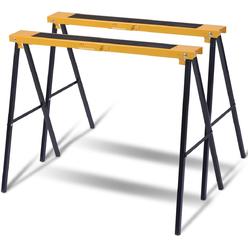 Superbuy 2-Pack Sawhorse Pair, Heavy Duty Folding Portable Saw Horses Twin Pack, 275 lb Weight Capacity Each (Classic)