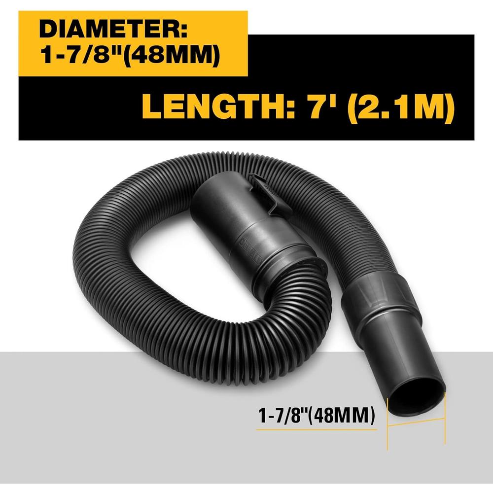 DEWALT DXVA19-2600 Vacuum Extended Super Flex Hose Fits for 1-7/8" Hose, Compatible with DXV04T , Black