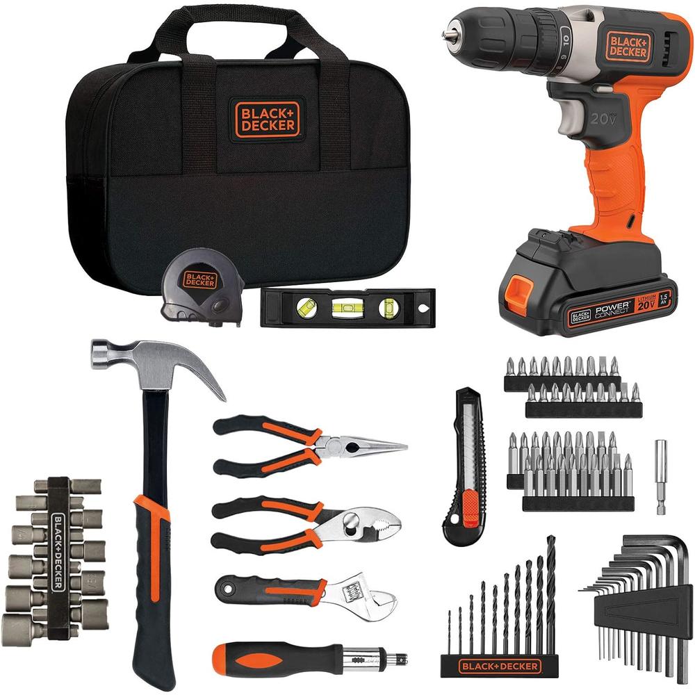 Beyond by Black+decker Home Tool Kit with 20V Max Drill/Driver 83-Piece BDPK70284C1AEV