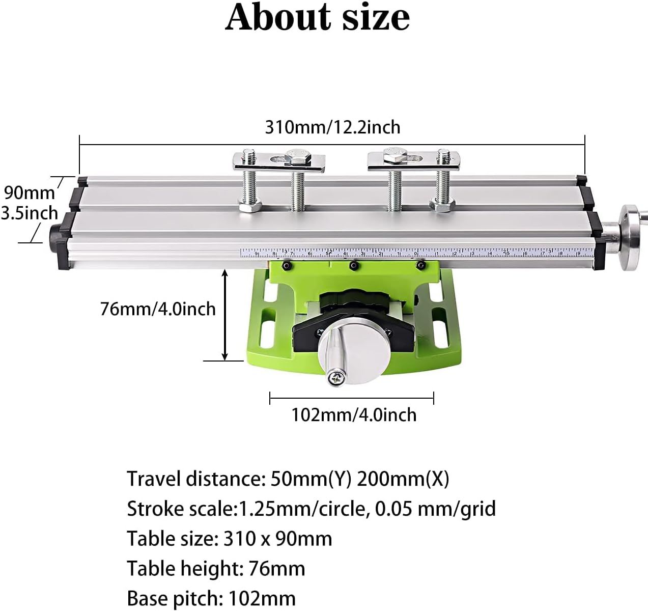 MySweety Compound Slide Table, Multifunction Worktable Milling Working Table Milling Machine Compound Drilling Slide Table For Bench Dri