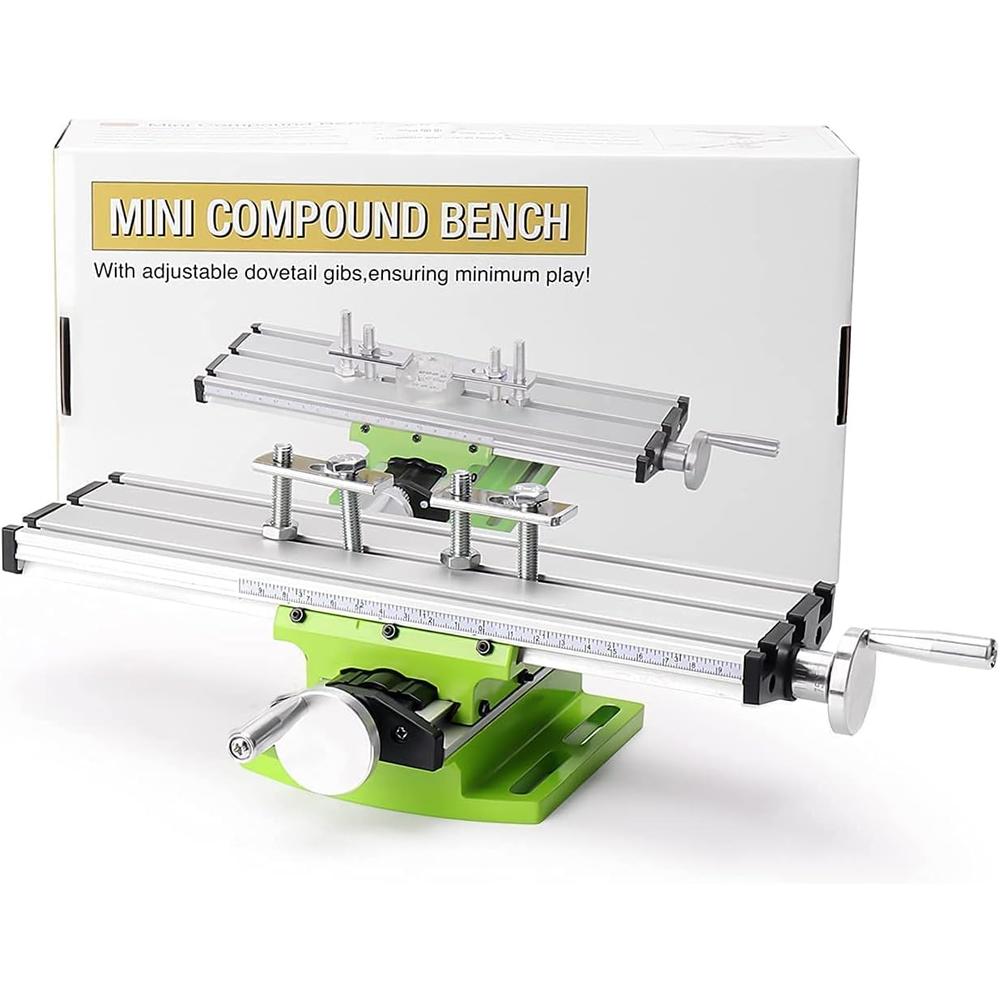 MySweety Compound Slide Table, Multifunction Worktable Milling Working Table Milling Machine Compound Drilling Slide Table For Bench Dri