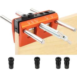 O'SKOOL Self Centering Dowel Jig Kit Drilling Guide Bushings Set Wood Wide Capacity Doweling Jig Puncher Locator Joints Tool