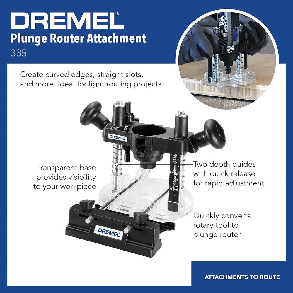 Dremel 335-01 Rotary Tool Plunge Router Attachment, Compact