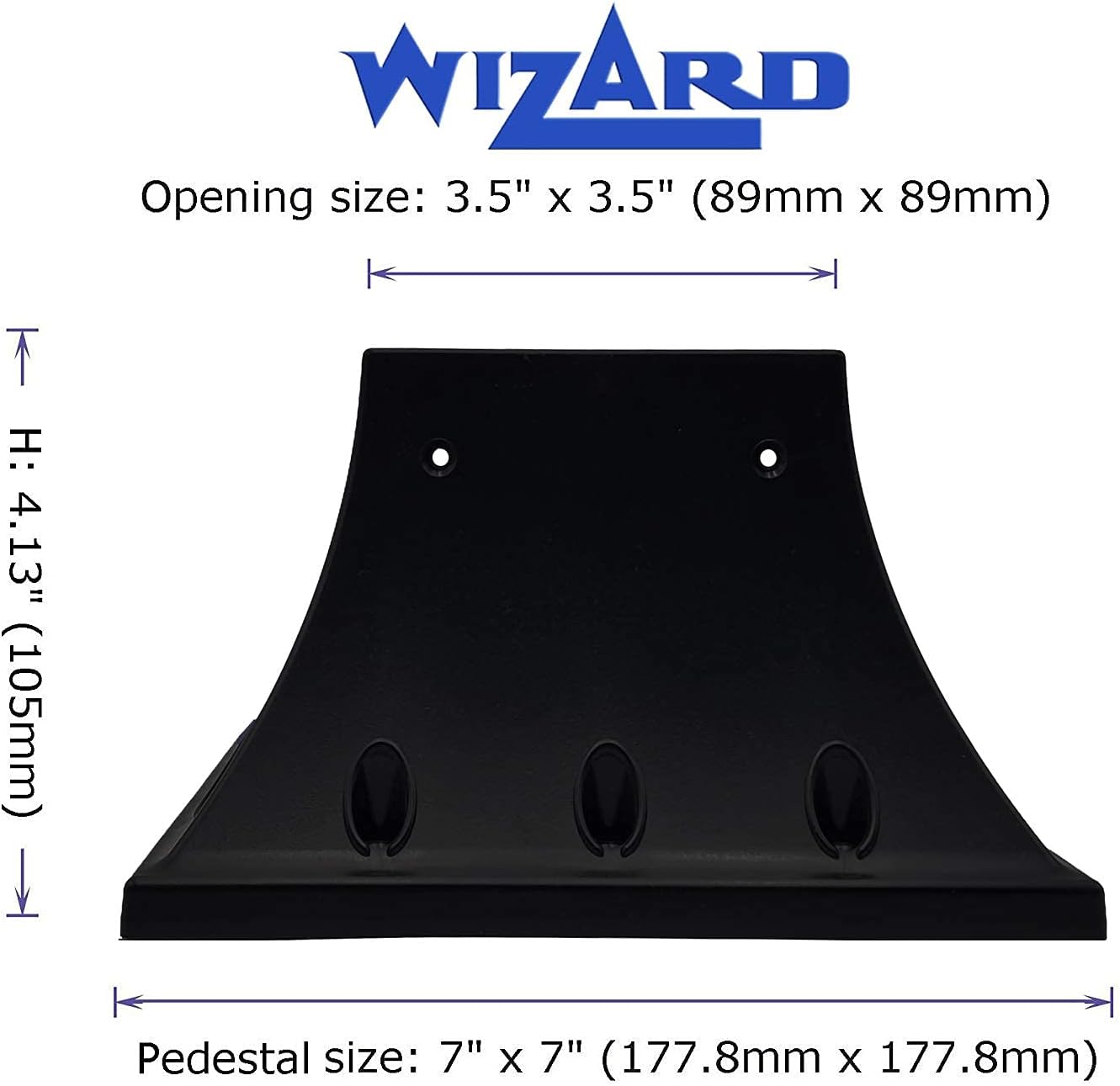 Wizard Industries 4x4 Post Support Pro Version Table Leg Bracket (Actual Size 3.5"x3.5") Post and Screws NOT Included!
