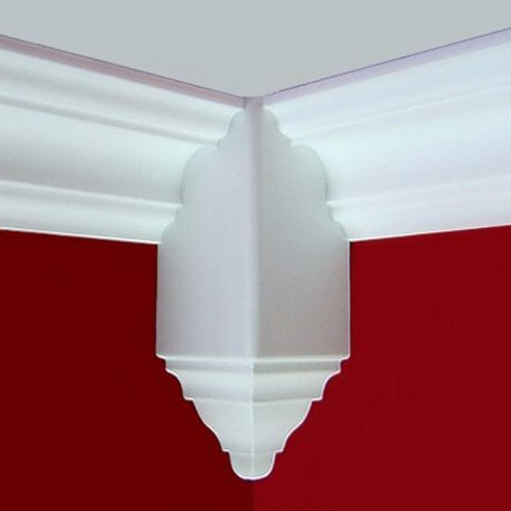 Decorative Ceiling Tiles, Inc. A la Maison Ceilings cm-ICB Crown Molding Inside Corner Block, White