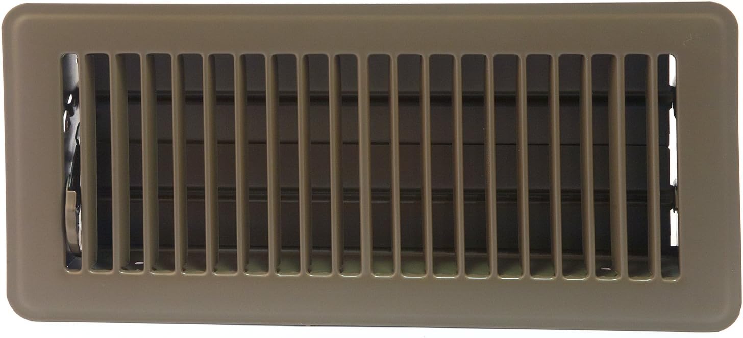 Accord ABFRBR410 Floor Register with Louvered Design, 4-Inch x 10-Inch(Duct Opening Measurements), Brown