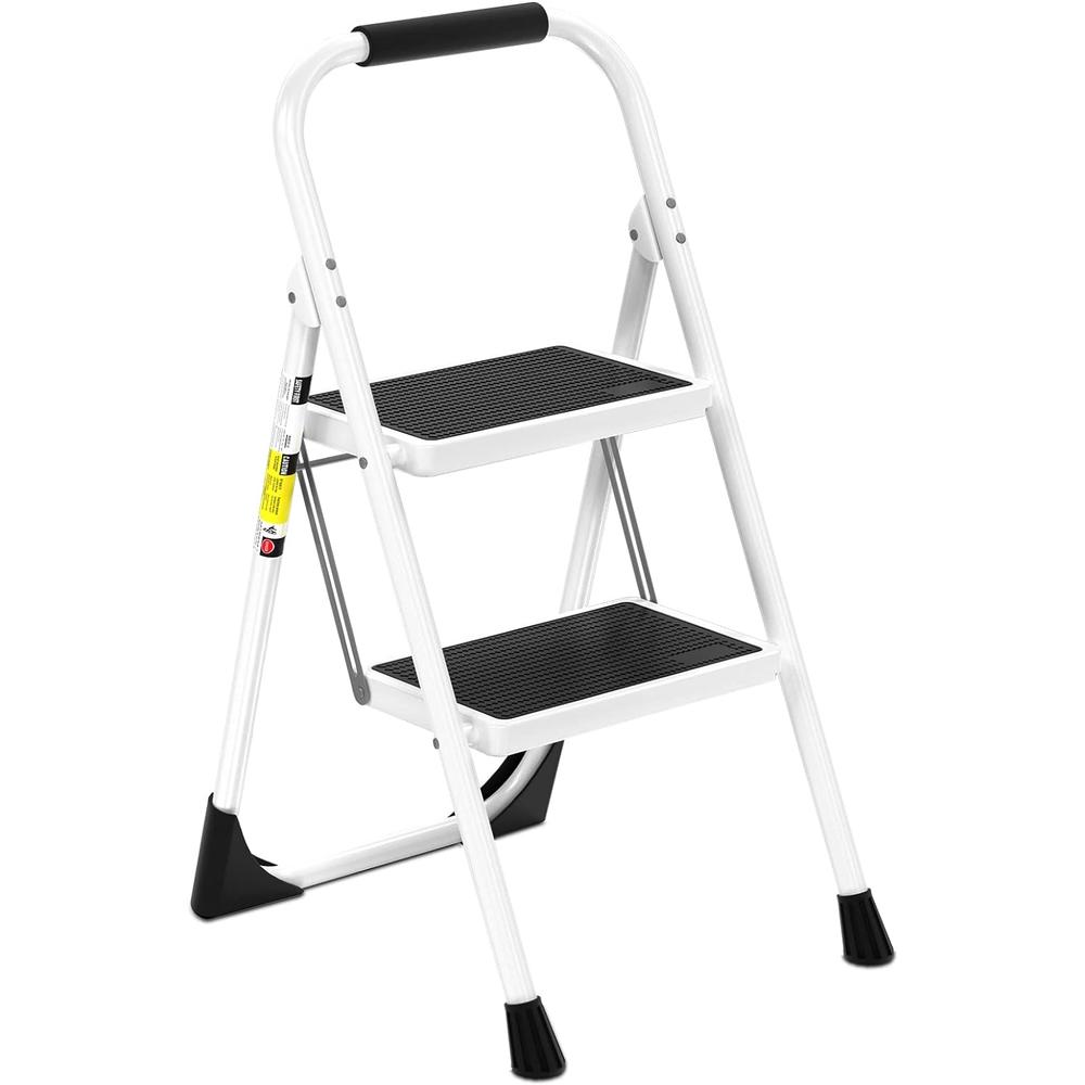 EFFIELER Step Ladder ,2 Step Stool Ergonomic Folding Step Stool with Wide Anti-Slip Pedal 430 lbs Sturdy Step Stool for Adults Multi-Use