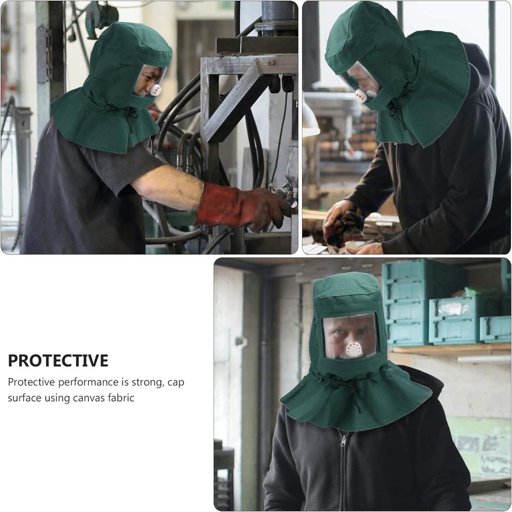 Generic Sand Blasting Hood- Abrasive Sandblasting Tool With Hood Canvas Dust- Proof Equipment for Dust Removal, Cement Packaging, Grind