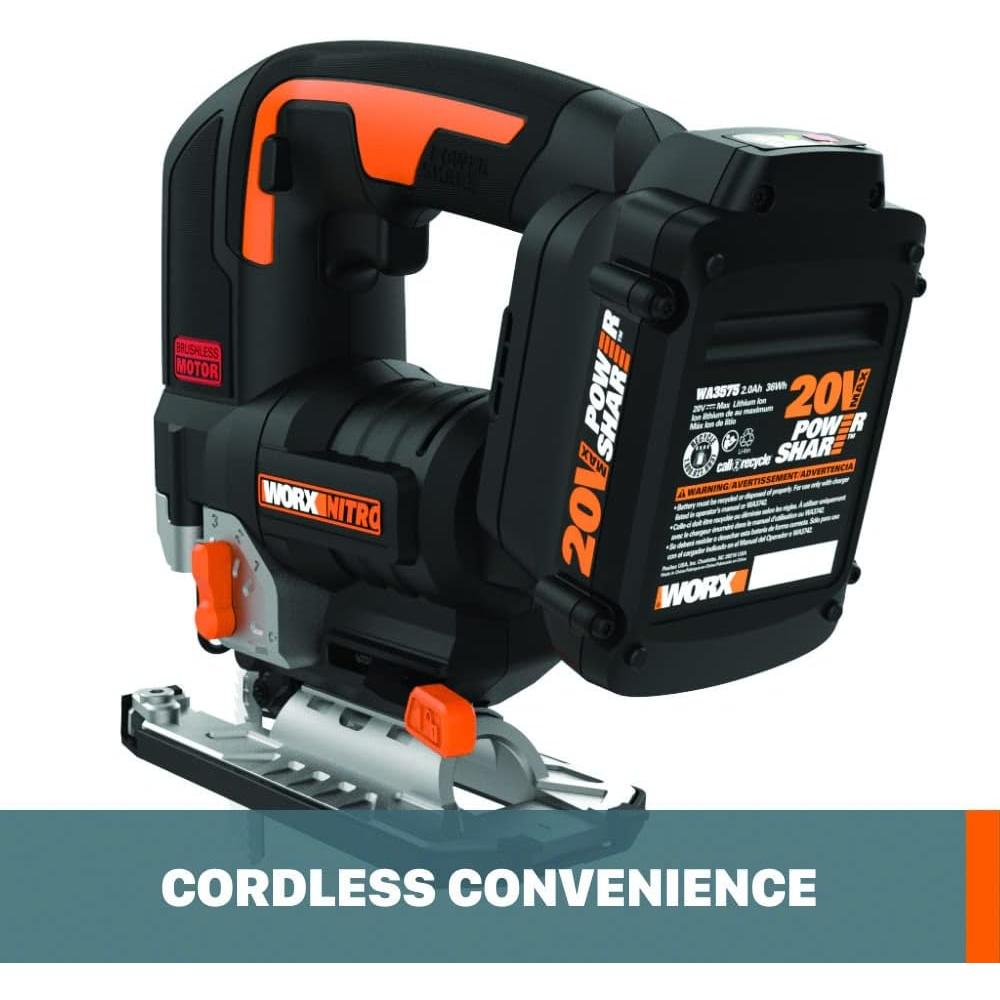 Worx NITRO 20V Power Share Cordless Jigsaw with Brushless Motor - WX542L.9 (Tool Only)