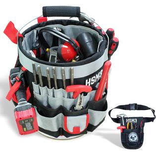 HSM3 Bucket Tool Organizer with 62 Pockets- Fits Bucket Caddy 5 Gallon-  Material 1680d Polyster- Waterproof