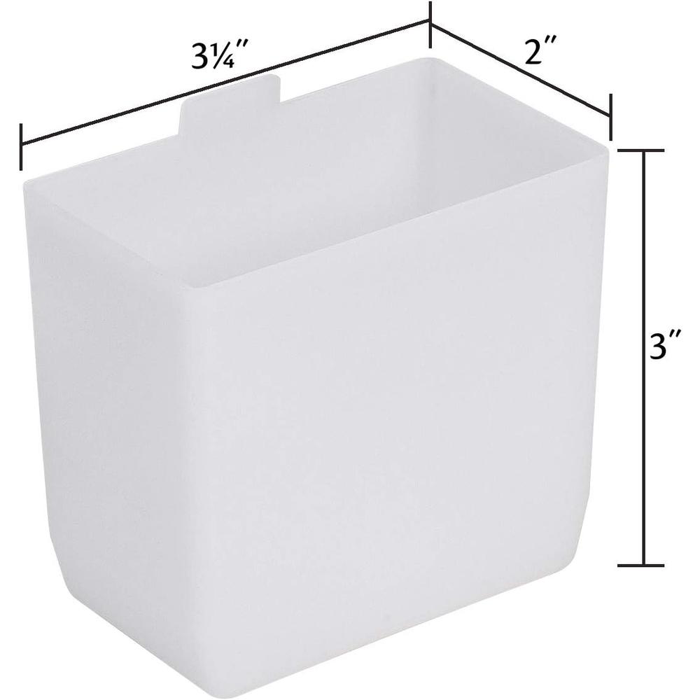 Akro-Mils 30101 Plastic Bin Cup Storage for Sorting Small Parts In Shelf Bins, (2-Inch x 3-1/4-Inch x 3-Inch), White, Case of 48