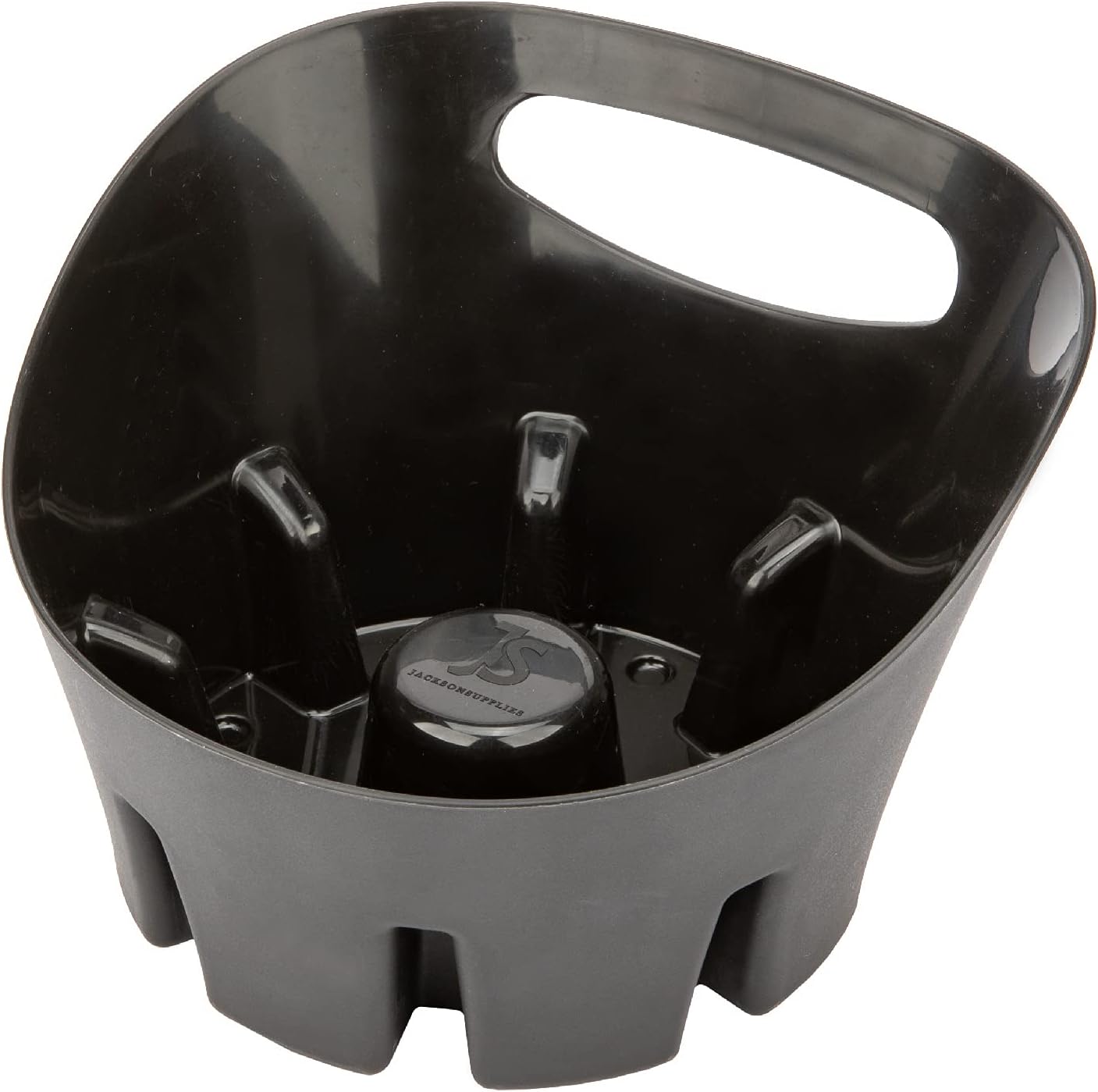 JS Jackson Supplies Universal Black Plastic Drip Tray for Toilet Plunger