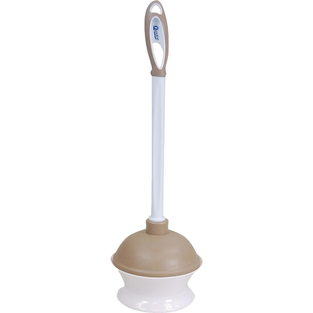 Quickie Toilet Plunger and Caddy Combo with Microban, Neutral Color, for Home/House/Office/Bathroom