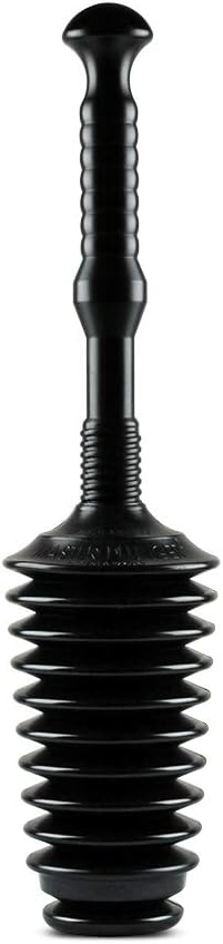 GTWater Products, Inc Master Plunger Bathroom Kit Toilet Plunger and Toilet Brush with Buckets, Black