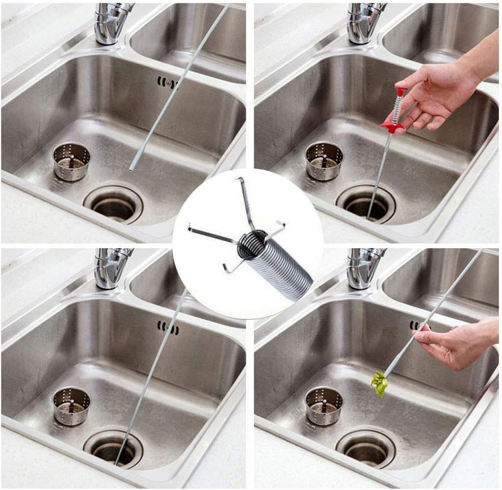 LSLCQW 3 in 1 Drain Clog Remover tool, Snake Drain Cleaner snake drain  auger, used for sewer, sink snake toilet, kitchen sink, bathroom bathtub  hair