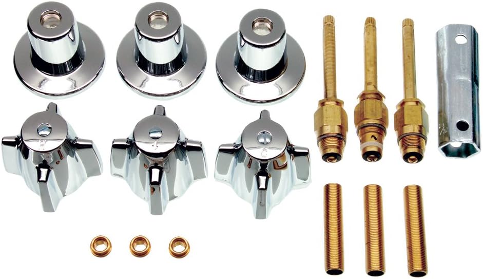 Danby DANCO Bathtub and Shower 3-Handle Remodel/Rebuild Trim Kit for Central Brass Faucets | Knob Handle | 10L-11H, 10L-11C, 10L-13D