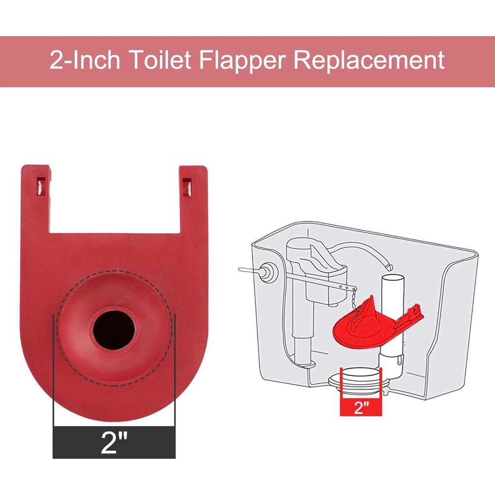 How To Measure A Toilet Flapper Hibbent 2 Pack Toilet Flappers Replacement Compatible with Kohler Shark-Fin  Flapper Replacement Kit ,2 Inch