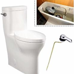 Iocean Universal Toilet Tank Flush Lever Side Mount Toilet Handle Replacement kit with Chrome Finish Toilet Flush Handle Plastic Nut a