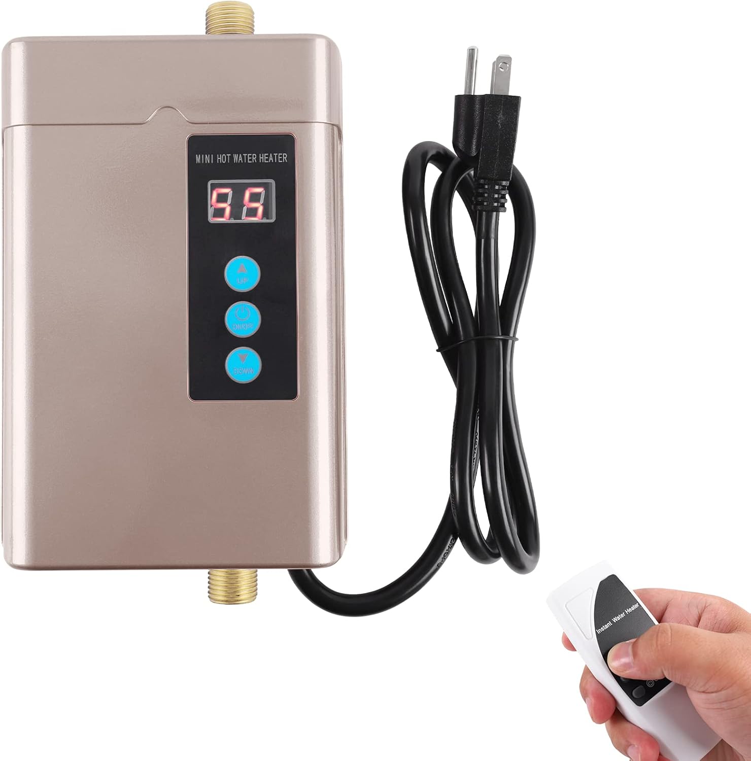 MENGXIANG XY-B08 3000W Mini Water Heater 110V Electric Tankless Instant Hot  Water Heater Under Sink On Demand Water Heater with Remote Control f