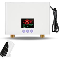 SoBigFeiji Instantaneous Mini Hot Water Heater Led Display With Remote Control Suitable For Home Kitchen Bathroom White 3000w