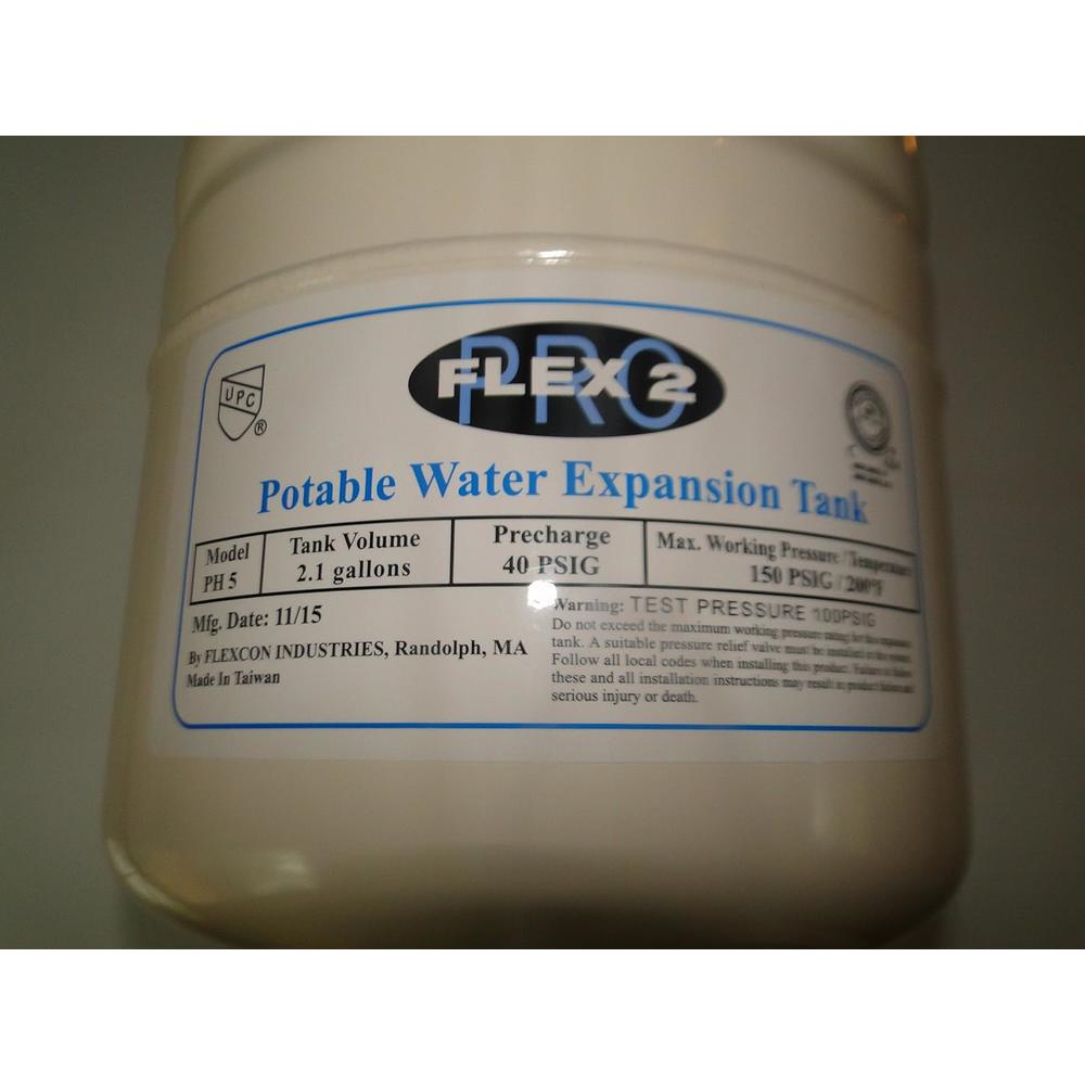 Flexcon Industries FLEXCON PH5 2 GAL FLEX 2 PRO POTABLE WATER WELL/THERMAL EXPANSION VFD PRESSURE TANK