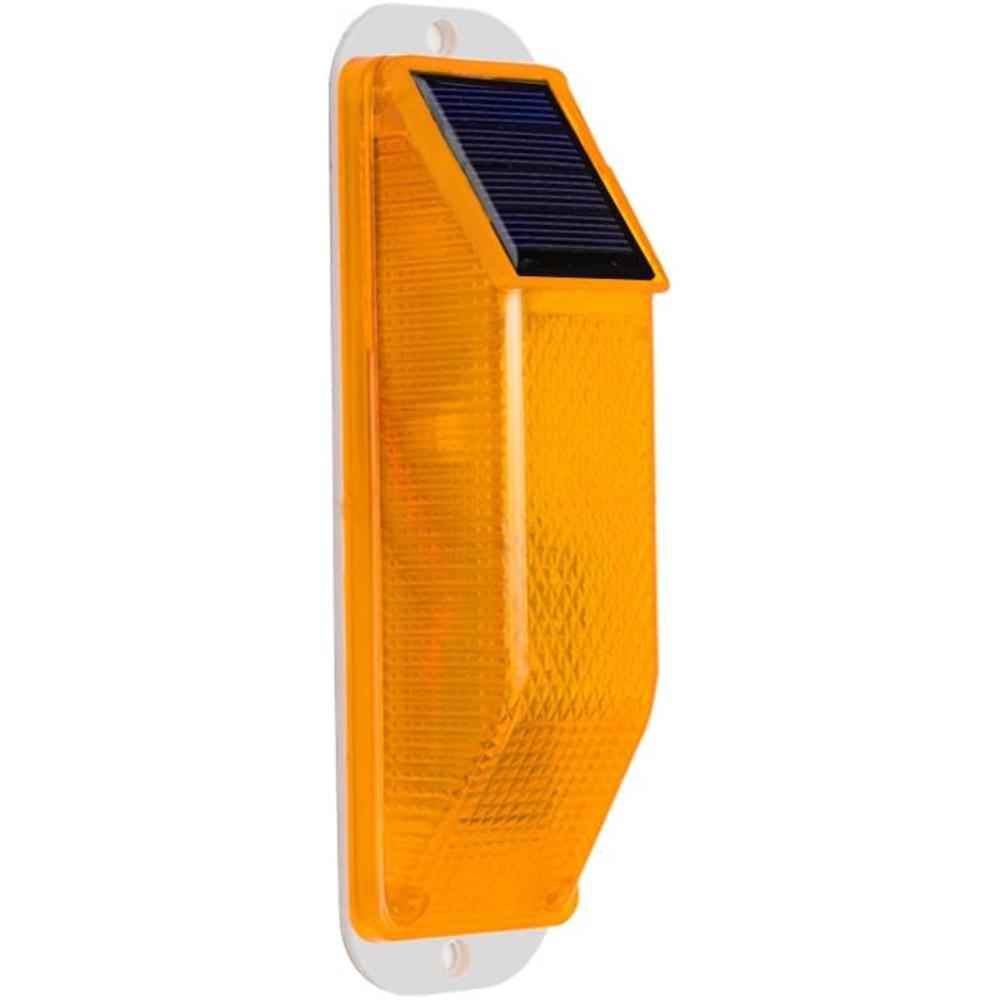 GAOMET Solar Warning Light Sensitive Strobe Flash Warning LED Caution Lamp Flashing Barricade Safety Sign Road Construction Signs Flas