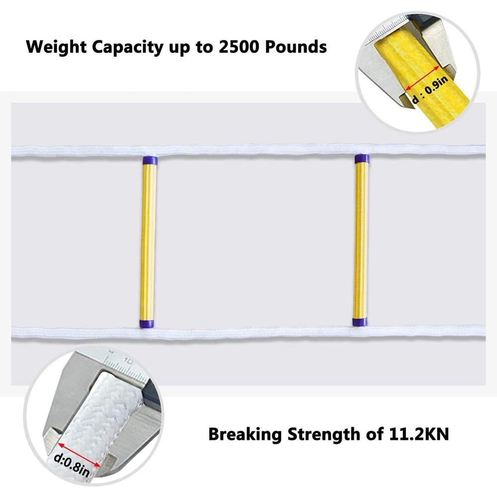 Emergency Fire Escape Ladder Herbruikbare 8 m Nylon Touw Ladder voor Emergency Fire Escape Ladder Herbruikbare 8 m Nylon Touw Ladder voor