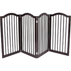 Internets Best Internet's Best Pet Gate with Arched Top - 3 Panel - 36 Inch Tall Fence - Free Standing Folding Z Shape Indoor Doorway Hall Sta
