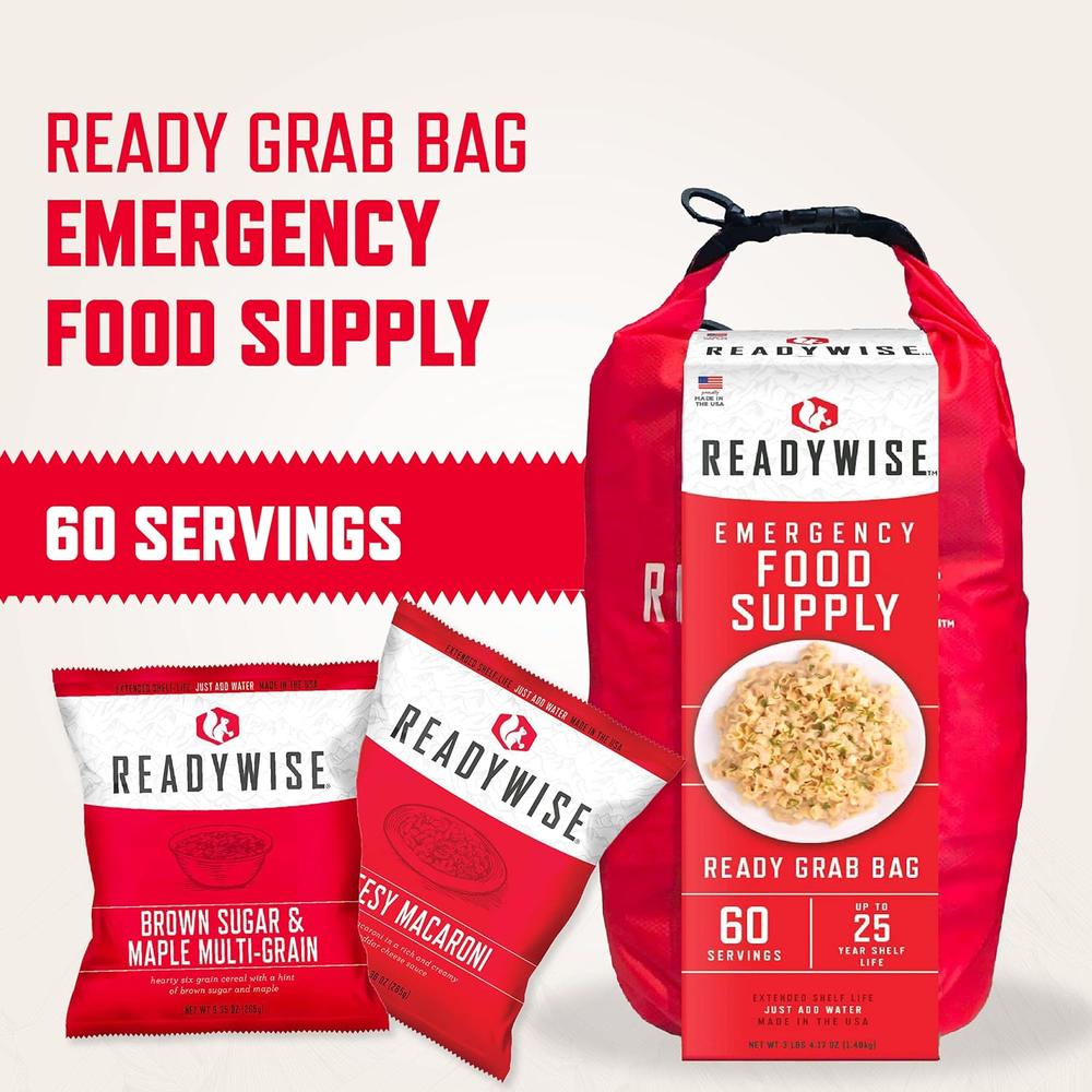 Generic ReadyWise Emergency Food Supply Ready-Grab Bag, Portable, Non-Perishable, Ready-to-Eat Meals for Emergencies or Camping, Just A