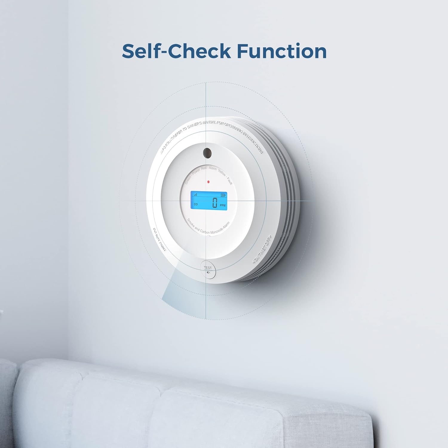 AEGISLINK Wi-Fi Combination Smoke and Carbon Monoxide Detector with LCD Display