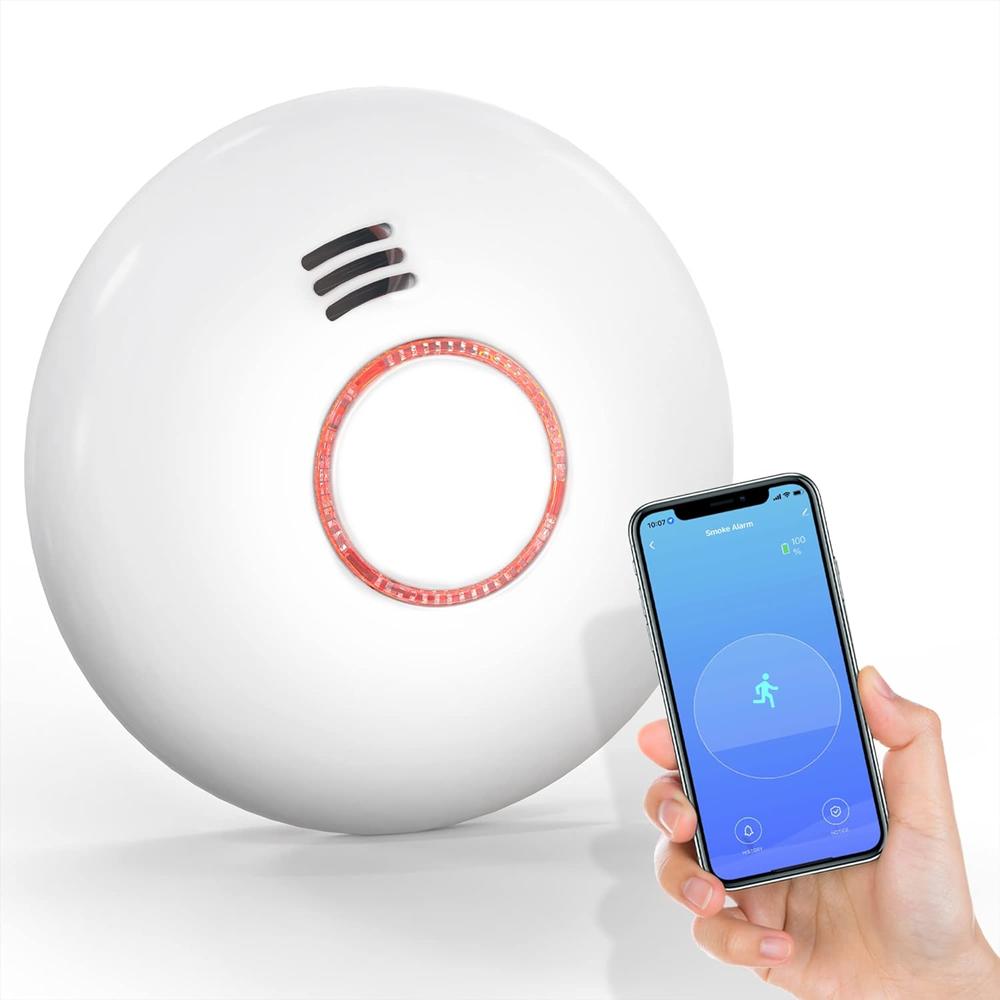 SITERWELL&#194;&#160;ELECTRONICS&#194;&#160;CO.,LIMI Jemay Smart Smoke Detector Receive Alerts with App, Wireless Wi-Fi Smoke Alarm with Self-Check Function, Fire Alarm with Photoe