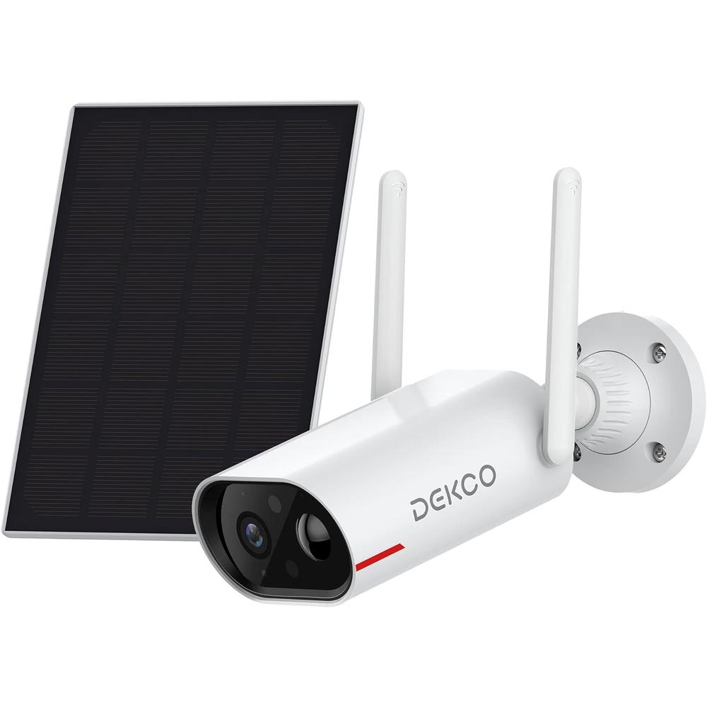 DEKCO Security Cameras Wireless Outdoor - 2K  Solar Security Camera for Home Security, Two-Way Audio, Smart Human Detection, Simple S