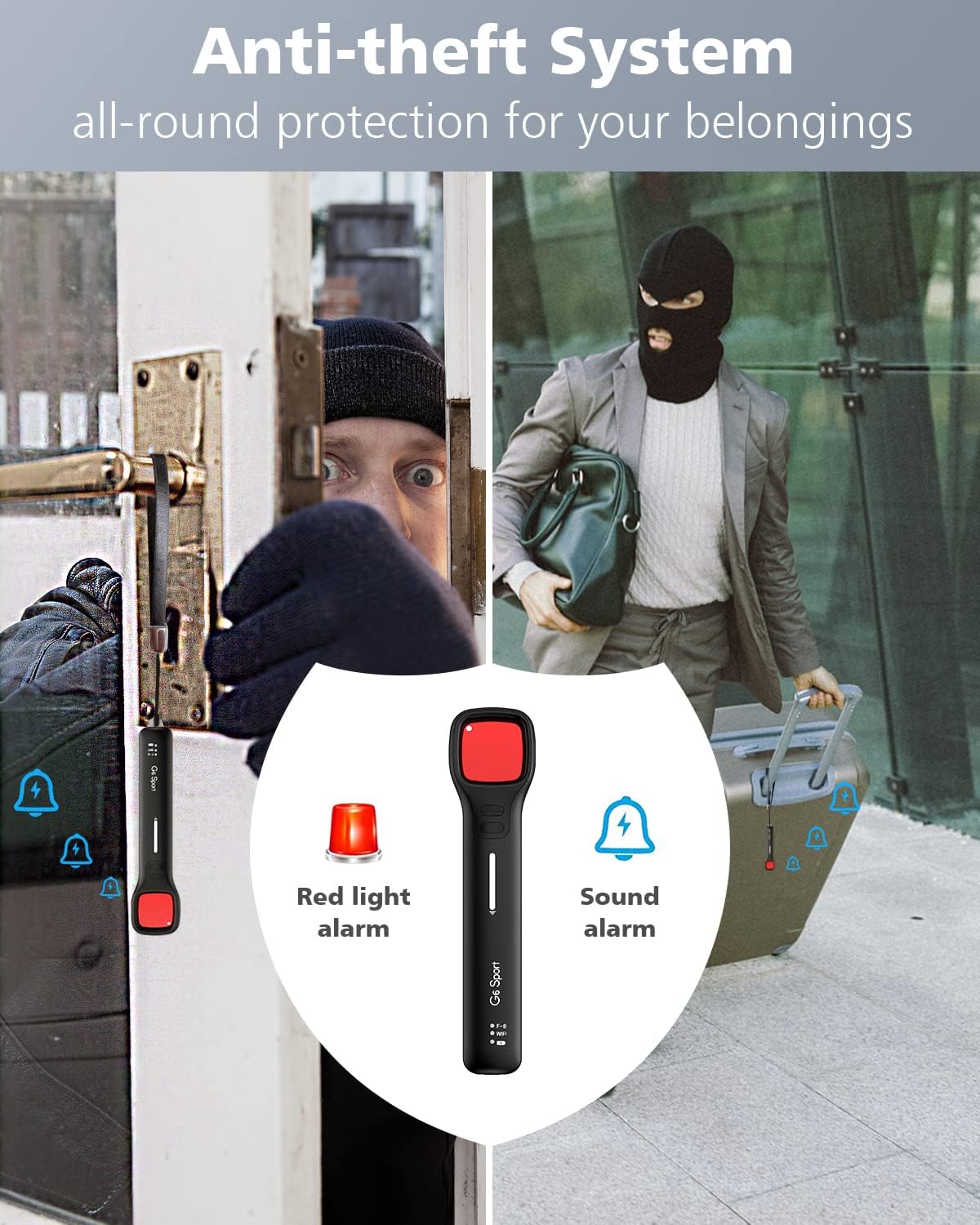 VOIVEY G6 Sport Anti Spy Hidden Camera Detectors, RF Signal Bug Detector Device, GPS Tracker Detector, Portable Listening Devic