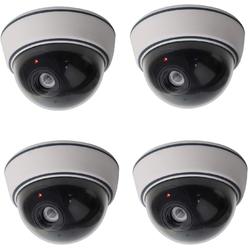Lebote Tec Lebote (4 Pack) Fake Dummy Security Camera CCTV Dome Camera With Flashing Red LED Light Dummy Surveillance Camera Outdoor Indoo