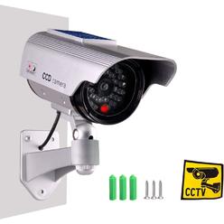 Generic ISEEUSEE Dummy Fake Security Camera, Solar Powered Fake Surveillance Camera with Flash LED Dummy Bullet Simulated CCTV Camera,I