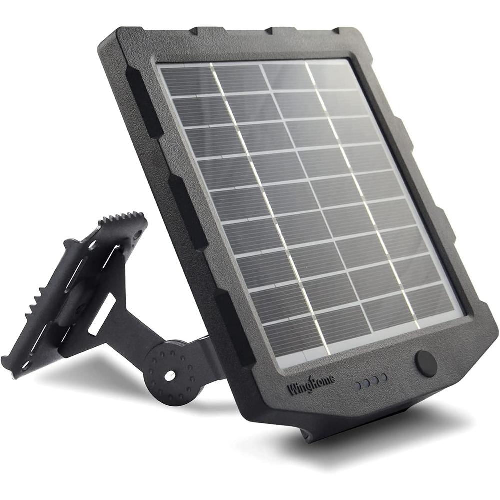 WingHome Trail Camera Solar Panel,  Solar Battery Charger Kit 12V/1A 6V/1.5A with Build-in 2000mAH Rechargeable Lithium Battery IP66 Wat