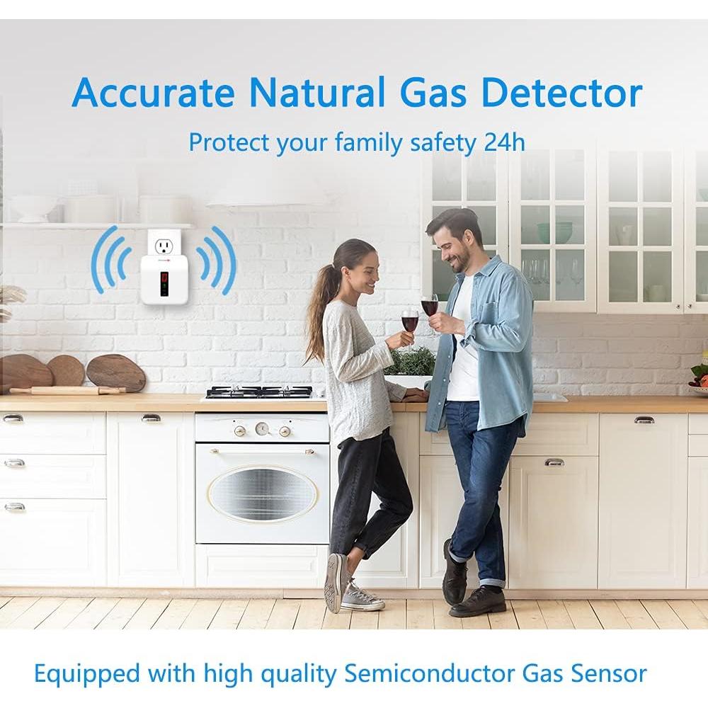 Techamor Y401 Natural Gas Detector, Home Gas Alarm and Monitor, Propane Gas Detector and Gas Leak Alarm for LNG, LPG, Methane,