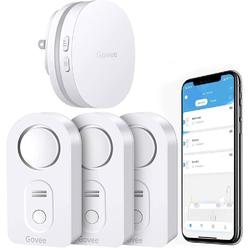 Govee WiFi Water Sensor 3 Pack, Water Leak Detector 100dB Adjustable Alarm and App Alerts, Leak and Drip Alert with Email, Wireless D