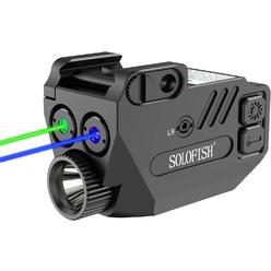 SOLOFISH 500lm Pistol Light and Purple/Infrared (IR)/Green Blue Beam Combo, Rechargeable Aluminum Weapon Light and Beams for Gu