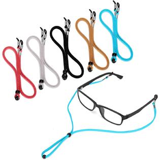 LJZspangle 5PCS Premium Leather Eyeglass Straps, Anti-slip Eyeglass Chains  Lanyard, Adjustable Eyewear Retainers, Sport Sunglass Retainer