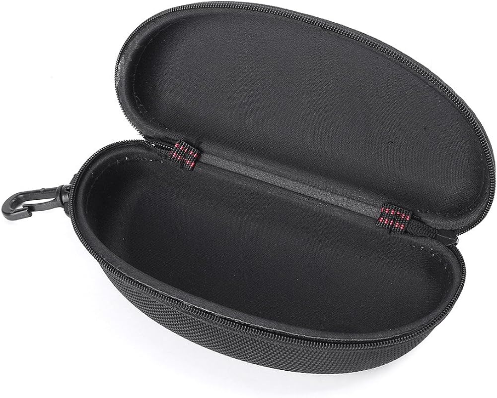 Generic Mallofusa Black Sunglass Case Cover Box For Men Women Storage Case for Safety Glasses with Clip Hard Eyeglass Case for Sunglass