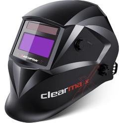 ARCCAPTAIN Welding Helmet, 1/1/1/1 Top Optical Clarity Auto Darkening Welding Hood, 4 Arc Sensor 1/25000s Response Time True Color Ultra